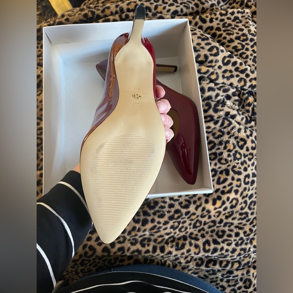 Ann Taylor burgundy buckle high heels—never worn 👀 - Picture 3 of 8